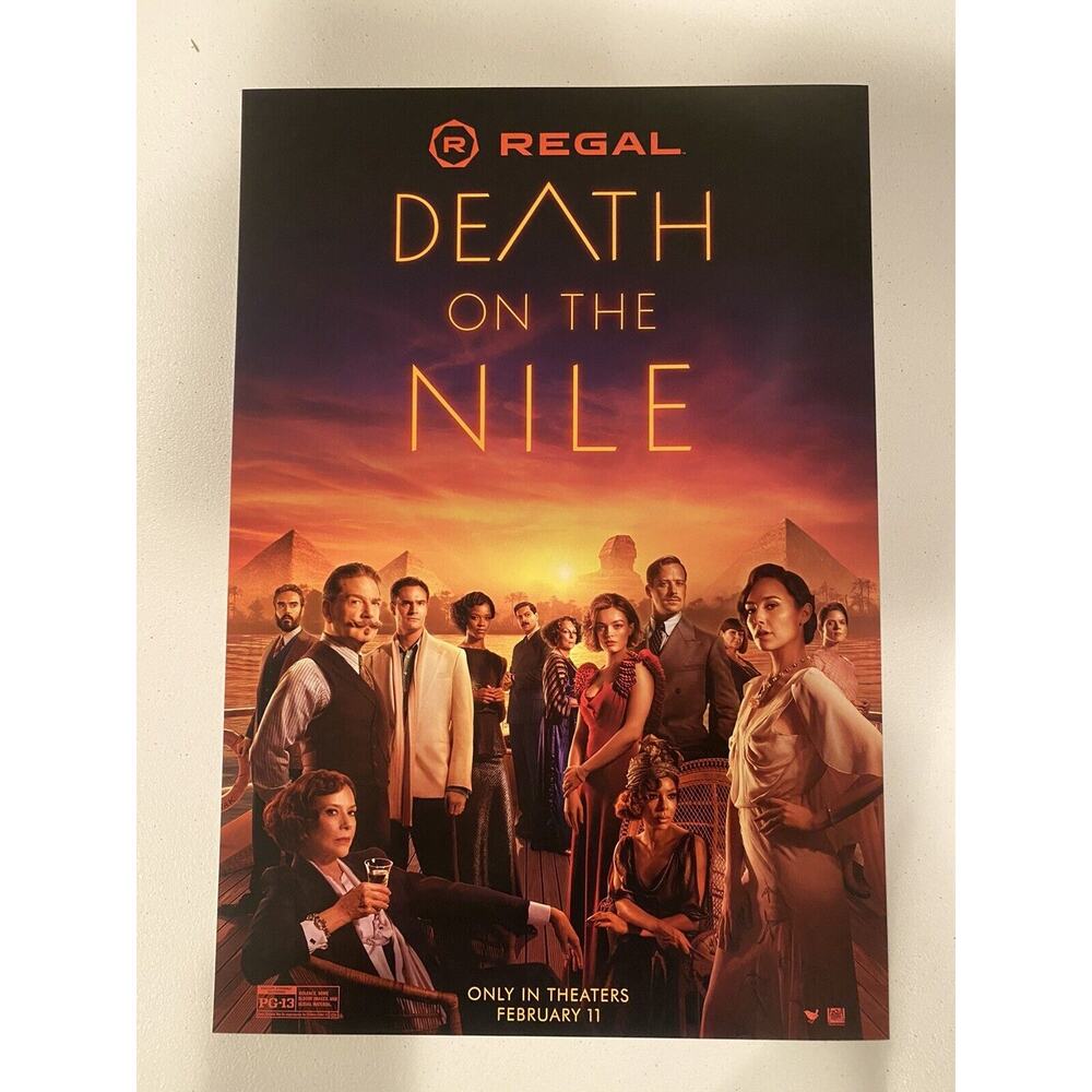 DEATH ON THE NILE 2022 13x19 Hercule Poirot Regal Movie POSTER - Gal Gadot
